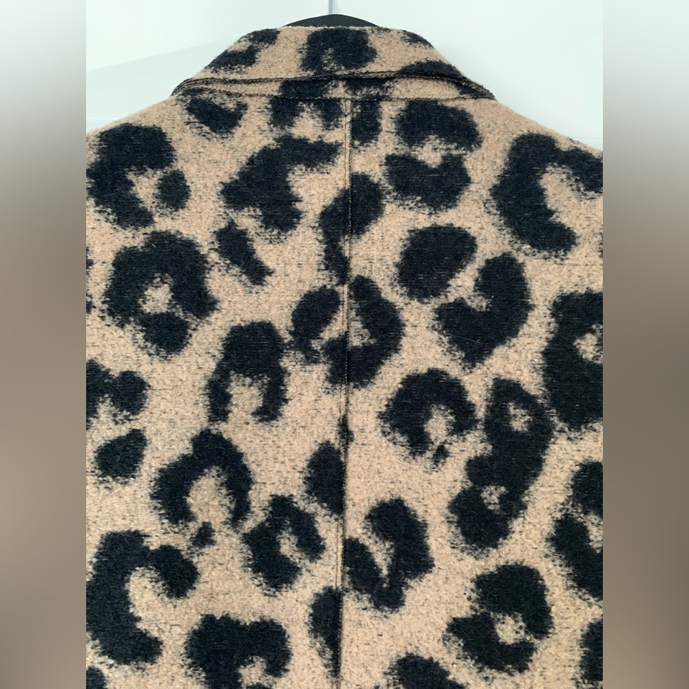 HARRIS WHARF LONDON Leopard Print Jacket Designer Fall Wool Coat NEW IT 38 - Picture 13 of 16